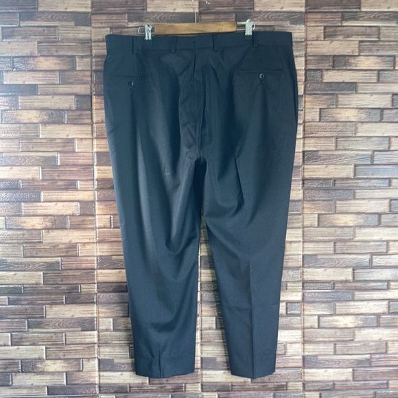 Mens Brooks Brothers Regent Fit Charcoal Reda Flexo Merino Wool Trousers 42x27 - Picture 2 of 13